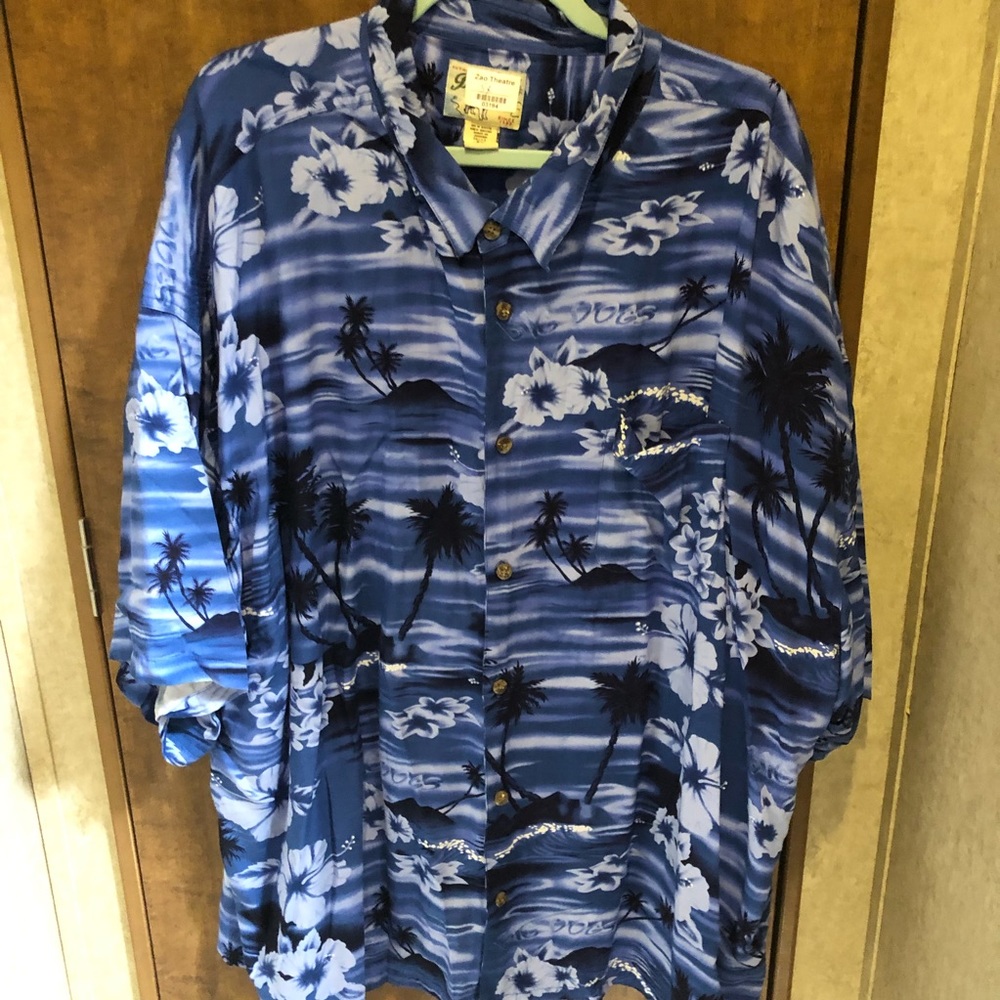 Vintage 90’s Authentic Big Dog 100% Rayon 5X Hibiscus Hawaiian Shirt in …